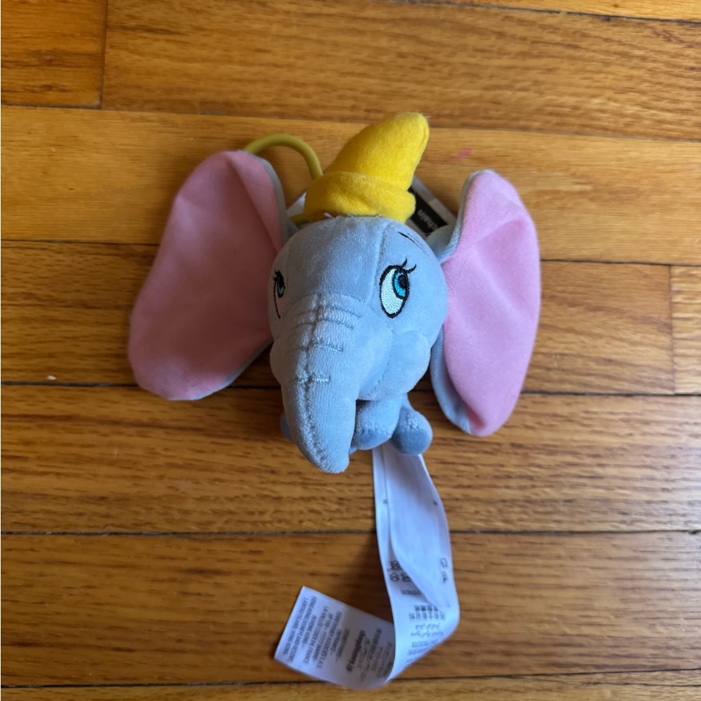 NWT Disney Parks Dumbo The Flying Elephant Teal Plush Keychain Bag Charm